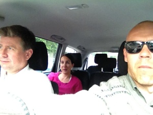 With Marko and Leena on our road to nowhere.